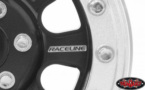 RC4WD Raceline Monster 2.2 Beadlock Wheels (Black/Silver)