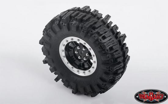 RC4WD Raceline Monster 2.2 Beadlock Wheels (Black/Silver)