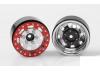 RC4WD TRO 1.7 Stamped Steel Beadlock Wheels (Red/Chrome)