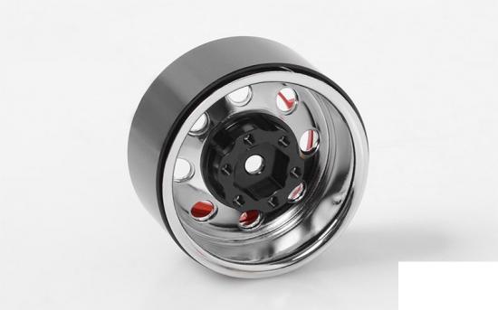 RC4WD TRO 1.7 Stamped Steel Beadlock Wheels (Red/Chrome) — image 11 of 13