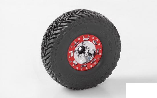 RC4WD TRO 1.7 Stamped Steel Beadlock Wheels (Red/Chrome) — image 9 of 13