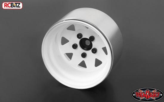 RC4WD 5 Lug Deep Dish Wagon 1.9 Steel Stamped Beadlock Wheels (White)