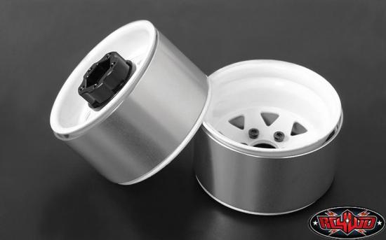 RC4WD 5 Lug Deep Dish Wagon 1.9 Steel Stamped Beadlock Wheels (White)