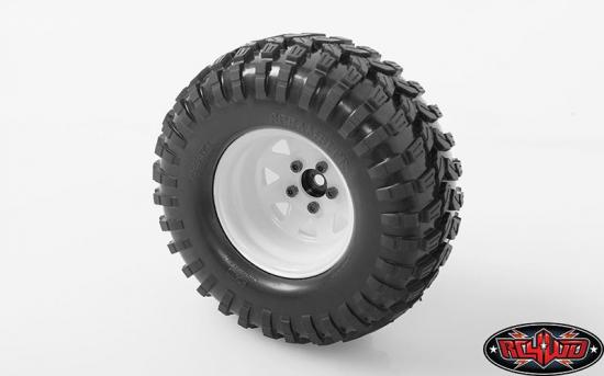 RC4WD 5 Lug Deep Dish Wagon 1.9 Steel Stamped Beadlock Wheels (White)