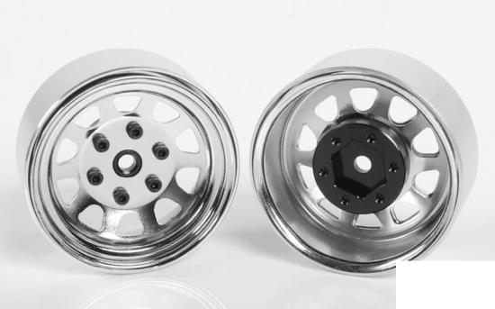 Stamped Steel 1.7 Beadlock Wagon Wheels (Chrome) RC4WD
