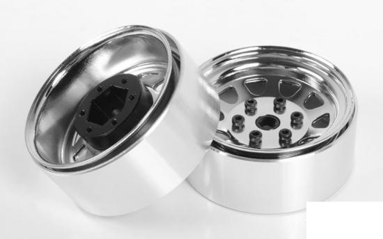 Stamped Steel 1.7 Beadlock Wagon Wheels (Chrome) RC4WD — image 2 of 7