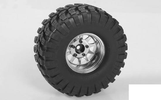 Deep Dish Wagon 1.55 Stamped Steel Beadlock Wheels (Chrome) RC4WD &mdash; image 3 of 7