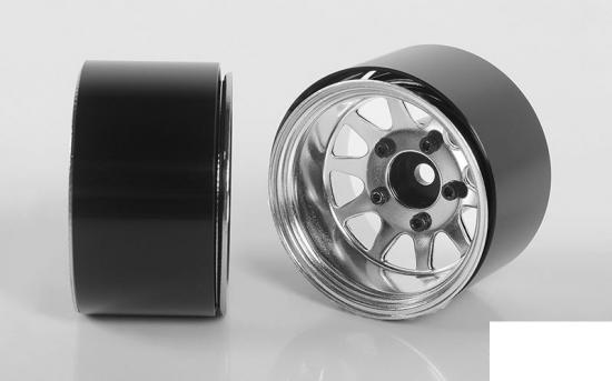 Deep Dish Wagon 1.55 Stamped Steel Beadlock Wheels (Chrome) RC4WD &mdash; image 5 of 7