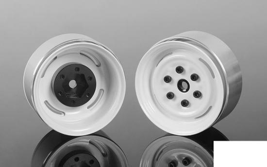 RC4WD Vintage Yota 6 Lug Stamped Steel 1.55 Beadlock Wheels (White) RC4WD
