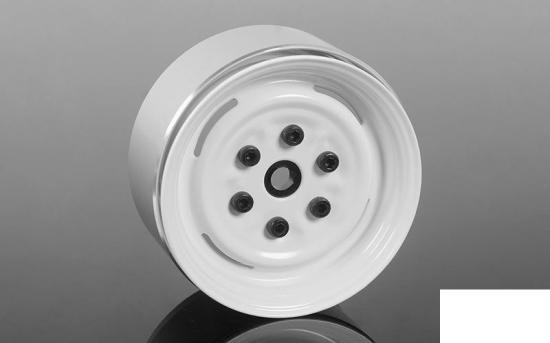 RC4WD Vintage Yota 6 Lug Stamped Steel 1.55 Beadlock Wheels (White) RC4WD