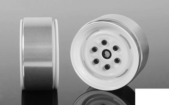 RC4WD Vintage Yota 6 Lug Stamped Steel 1.55 Beadlock Wheels (White) RC4WD