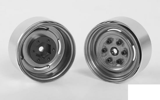 RC4WD Vintage Yota 6 Lug Stamped Steel 1.55 Beadlock Wheels (Clear) RC4WD