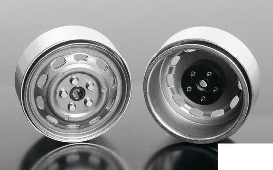 RC4WD Stamped Steel 1.7 10-Oval Hole Wheels (Plain) RC4WD