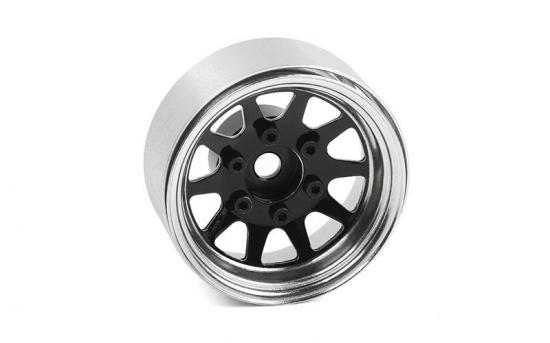 RC4WD OEM 6-Lug Stamped Steel 1.55 Beadlock Wheels (Black and Chrome) RC4WD — image 2 of 7