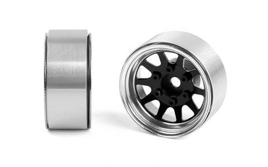 RC4WD OEM 6-Lug Stamped Steel 1.55 Beadlock Wheels (Black and Chrome) RC4WD — image 4 of 7