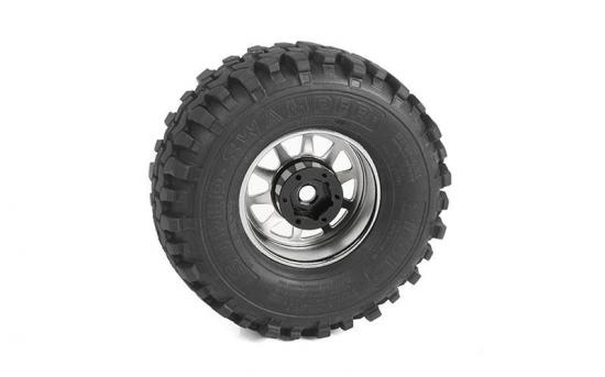 RC4WD OEM 6-Lug Stamped Steel 1.55 Beadlock Wheels (Black and Chrome) RC4WD — image 6 of 7