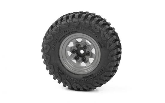 RC4WD Stamped Steel 1.0 Stock Beadlock Wheels (Plain) (4)