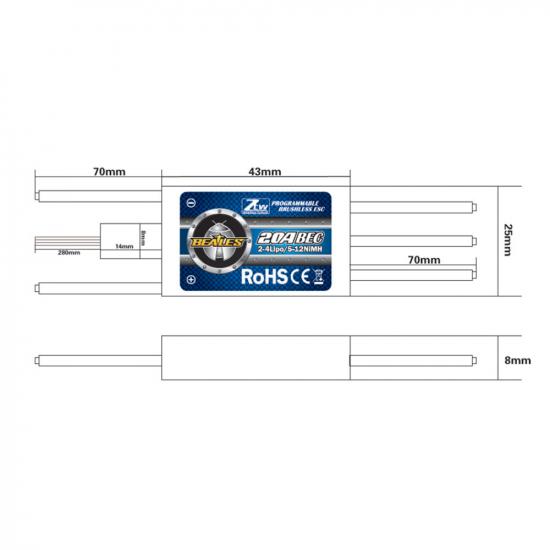Beatles 20A BEC ESC (2-4 Cells)