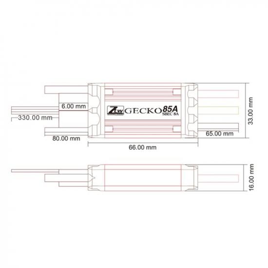Gecko 85A SBEC ESC (2-6 Cells) ** CLEARANCE **