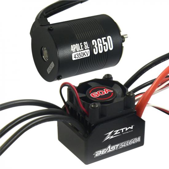 ZTW 1:10 Beast Sll 60A Combo + 4P Sl 3650B 4350Kv Motor