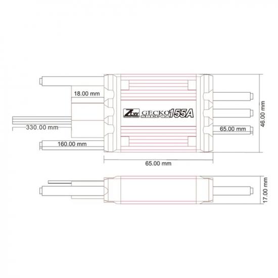Gecko 155A SBEC ESC (2-6 Cells)