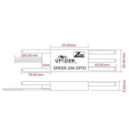 Spider 20A Opto ESC (2-6 Cells)