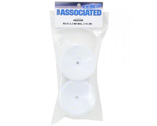 Associated RC10 2.2 Rear Wheel White (For 3/16 Axle)