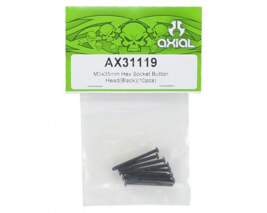Axial M3x35mm Hex Socket Button Head (Black) (10)
