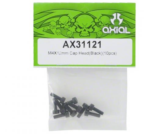 Axial M4x12mm Cap Head (Black) (10)