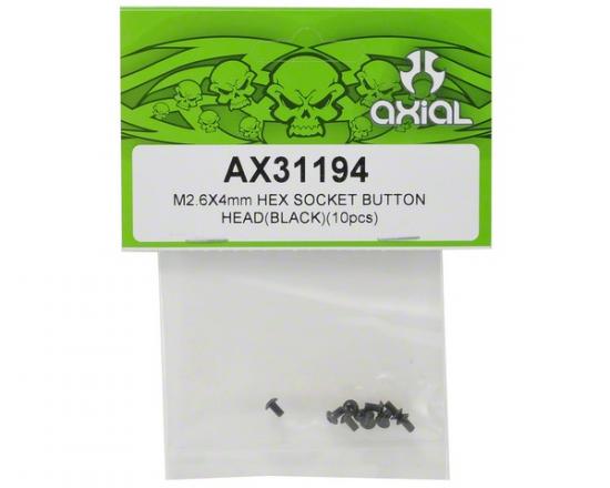 Axial M2.6x4mm Hex Socket Button Head (Black) (10)