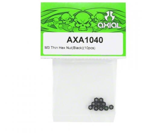 Axial M3 Thin Hex Nut (Black) (10)