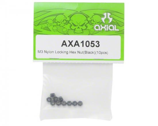 Axial M3 Nylon Locking Hex Nut (Black) (10)