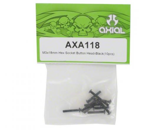 Axial M3x18mm Hex socket Button Head - Black (10)