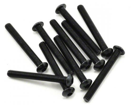 Axial M3x25mm Hex Socket Button Head (Black) (10pcs)