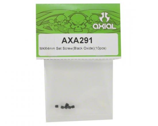 Axial M4x4mm Set Screw (Black) (6pcs.)