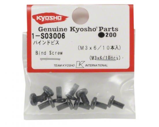 Kyosho Bind Head 3X6mm Metallic Screws (10)