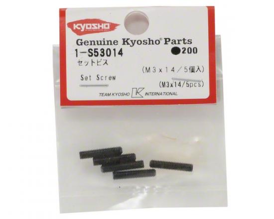 Kyosho Metallic Headless Set Screws 3X14mm (5)