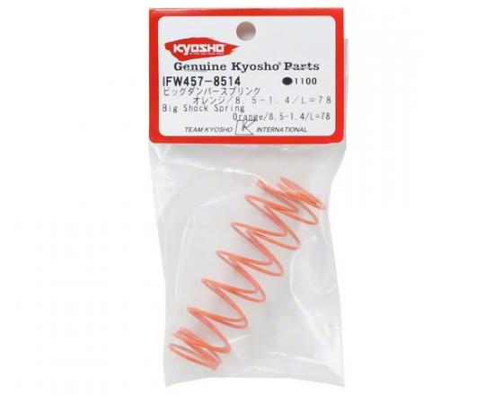 Kyosho Big Shock Springs 8.5-1.4 (78mm) Orange (2)