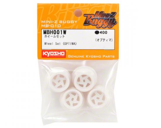 Kyosho Mini-Z Buggy Wheel Set (Optima) (4) - White