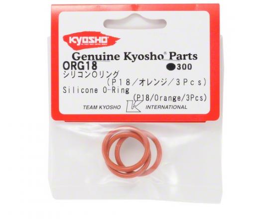 Kyosho Silicone O-Ring (P18/Orange) (3)