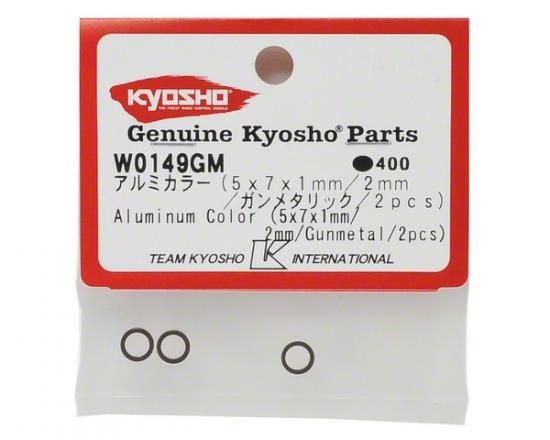 Kyosho Aluminium Collar 5X7X1mm (2) - Gun Metal — image 2 of 2