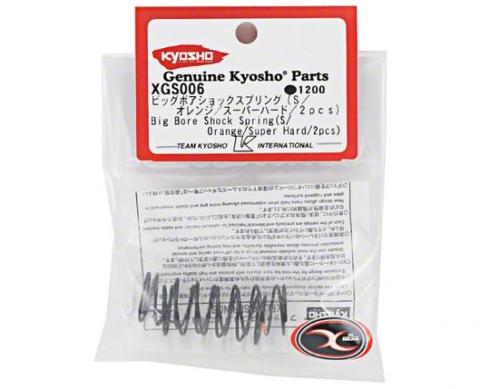 Kyosho Big Bore Shock Springs Super Hard Orange (2) S-Size W5303V ** CLEARANCE **