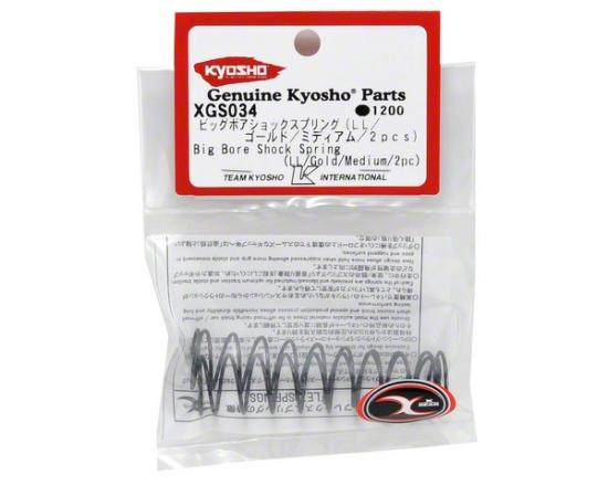 Kyosho Big Bore Shock Springs Medium Gold (2) Ll-Size W5305V ** CLEARANCE **