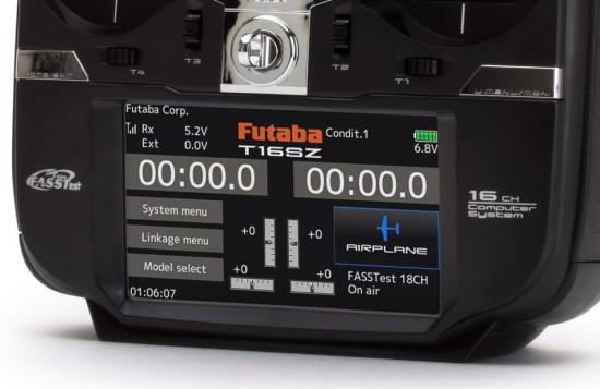 Futaba T16SZ 16-Channel 2.4GHz (Mode 2) Combo with R7008SB Receiver (Euro)