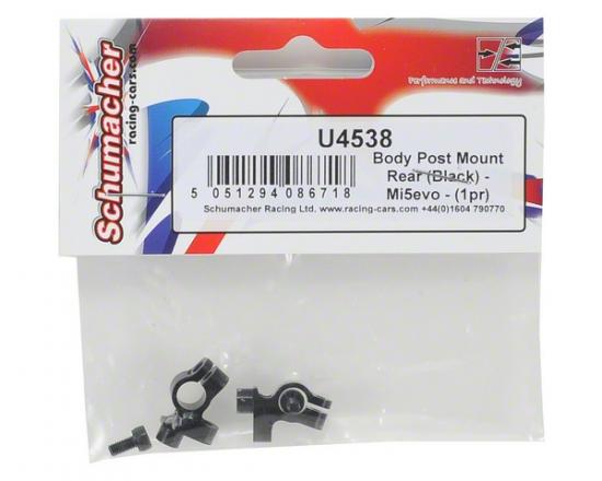 Body Post Mount Rear (Black) - Mi5evo - (1pr)
