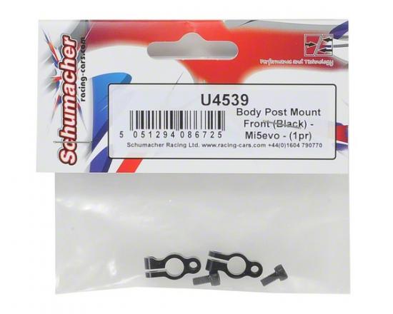 Body Post Mount Front (Black) - Mi5evo - (1pr)