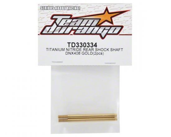 Team Durango Titanium Rear Shock Shaft Gold DEX408 (2) ** CLEARANCE **