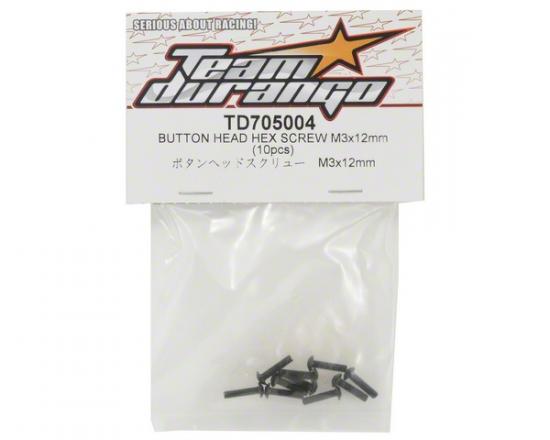 Team Durango Button Head Hex Screw 3x12mm (6)