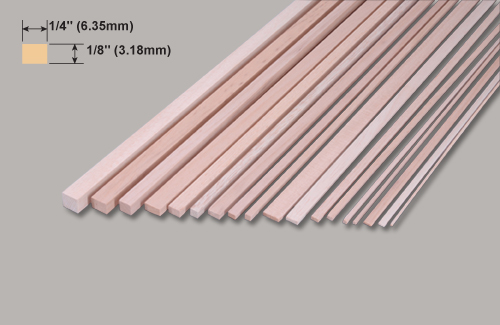 Obechi Strip 1:8x1/4x36/ 3.18x6.35 ** CLEARANCE **