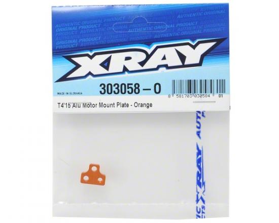XRay T415 Aluminium Motor Mount Plate - Orange